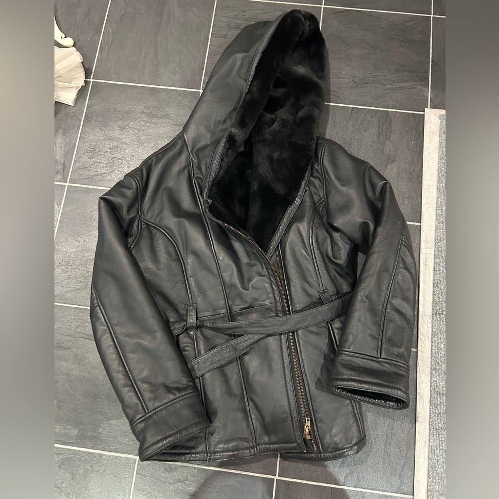 Wilsons Leather leather and faux fur Black Jacket